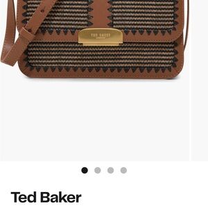 Ted Baker Elegant Brown and Black Shoulder Bag